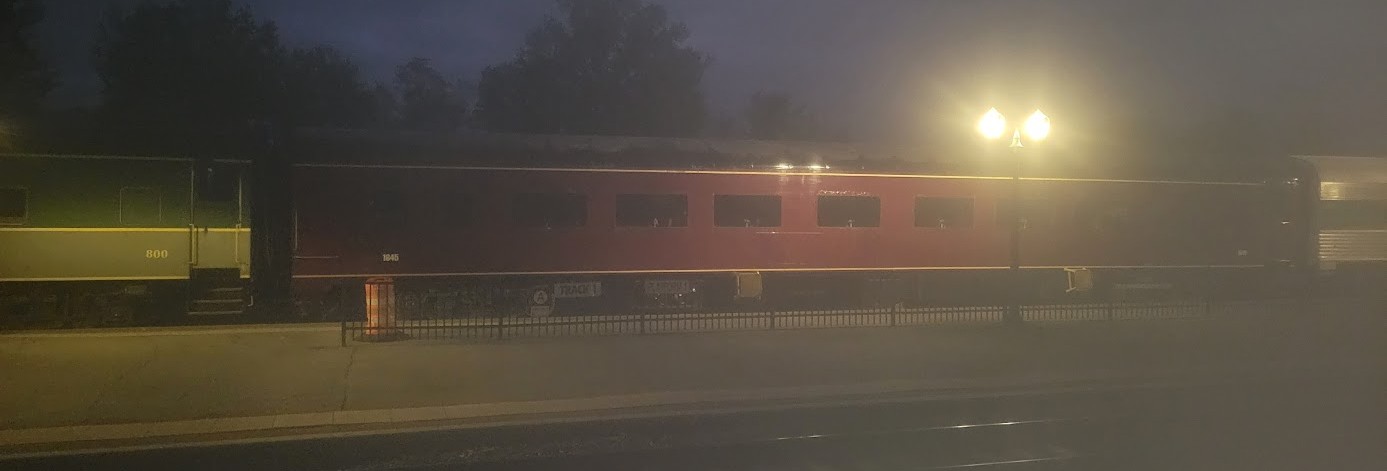 photo of some heritage cars at the utica train station